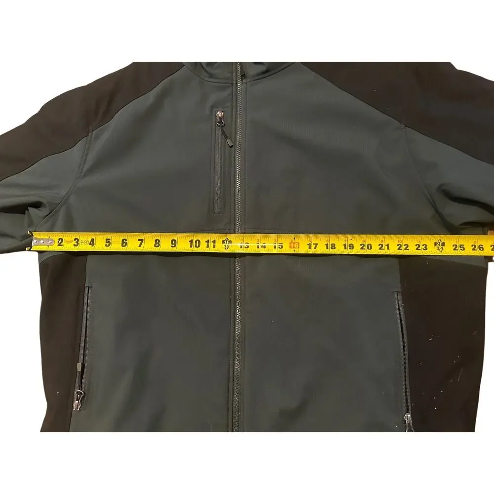Black Gray Gravel Gear Mens Insulated Soft Shell Jacket Size X-Large